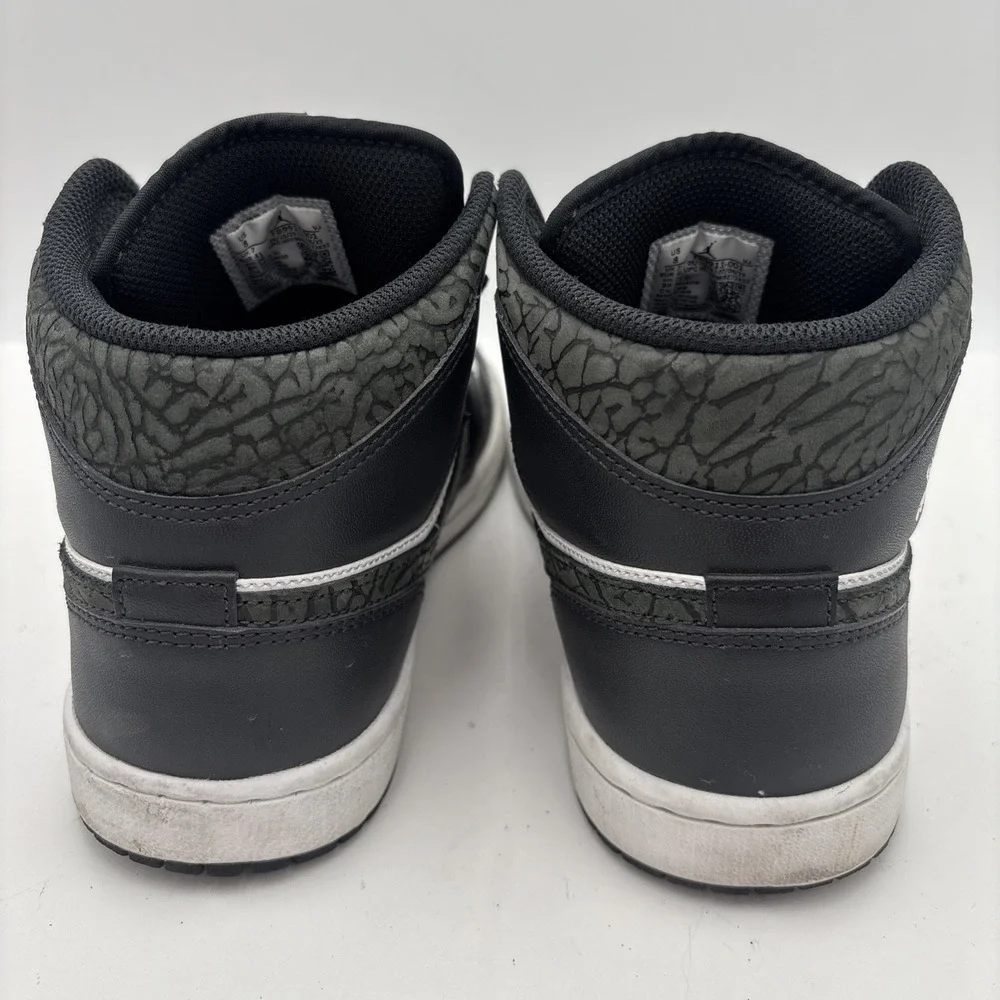 Nike Air Jordan 1 Mid Black White Men's‎ Size 8 FB9911-001 Pre-Owned Clean